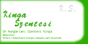 kinga szentesi business card